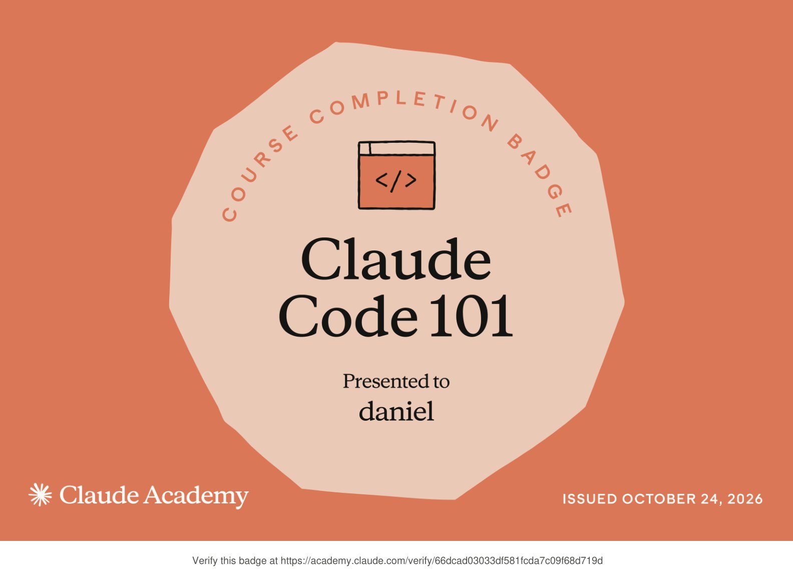 Claude Code 101 Badge